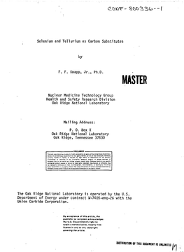 Selenium and Tellurium As Carbon Substitutes