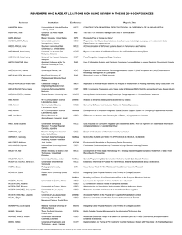 Reviewers Who Made at Least One Non-Blind Review in the Iiis 2011 Conferences