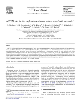 ASTEX: an in Situ Exploration Mission to Two Near-Earth Asteroids Q