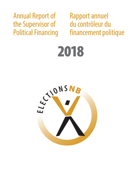 Annual Report of the Supervisor of Political Financing Rapport Annuel
