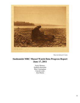MRC Mussel Watch Data Progress Report June 17, 2011