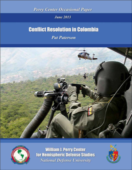 Conflict Resolution in Colombia