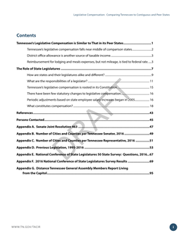 Legislative Compensation: Comparing Tennessee to Contiguous and Peer States
