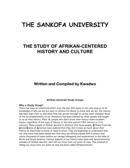 The Sankofa University Booklist