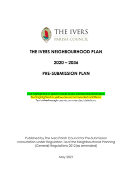 The Ivers Neighbourhood Plan Draft