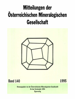 Mitteilungen Der Osterreichischen Mineralogischen Gesellschaft