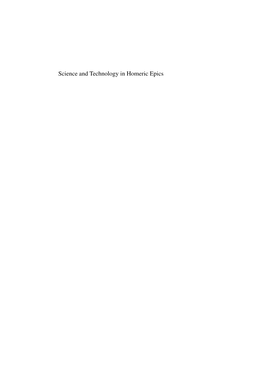 Science and Technology in Homeric Epics HISTORY of MECHANISM and MACHINE SCIENCE Vo L U M E 6