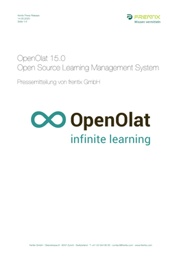Openolat 15.0 Open Source Learning Management System