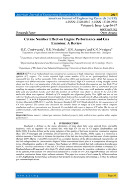 Cetane Number Effect on Engine Performance and Gas Emission: a Review