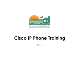 Cisco IP Phone Training