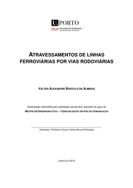 Atravessamentos De Linhas Ferroviárias Por Vias Rodoviárias