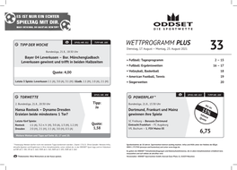 WETTPROGRAMM PLUS Dienstag, 17