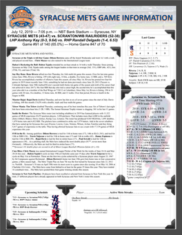 Game Notes Template