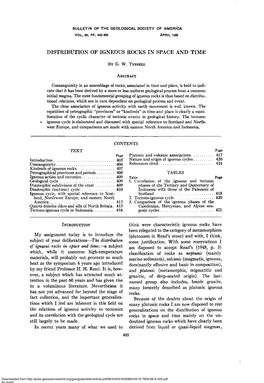 Bulletin of the Geological Society of America Vol. 66