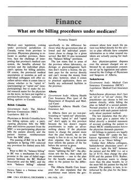 What Are the Billing Procedures Under Medicare?