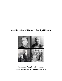 Van Raaphorst-Metsch Family History