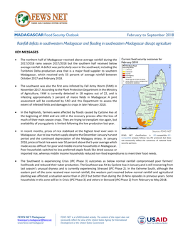 Fall Army Worm Infests Maize Crops Throughout the Territory of Madagascar