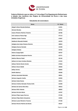 Caderno Eleitoral a Que Se Refere O Nº 4 Do Artigo 6º Do Regulamento