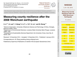 Measuring County Resilience After the 2008 Wenchuan Earthquake