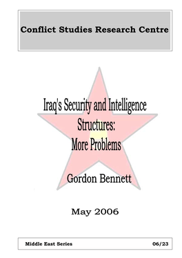 Iraq's Security and Intelligence Structures