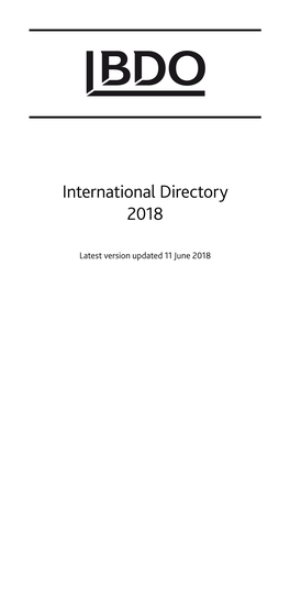 International Directory 2018