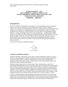 Butisol Sodium Ciii