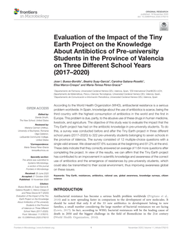 Evaluation of the Impact of the Tiny Earth Project on the Knowledge
