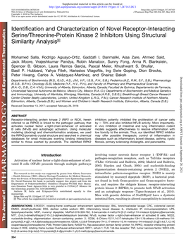 Identification and Characterization of Novel Receptor-Interacting Serine/Threonine‐Protein Kinase 2 Inhibitors Using Structural Similarity Analysis S