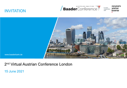 INVITATION 2Nd Virtual Austrian Conference London