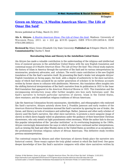 A Muslim American Slave: the Life of Omar Ibn Said'