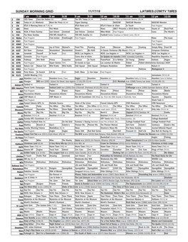 Sunday Morning Grid 11/17/19 Latimes.Com/Tv Times