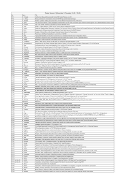 Poster Session 1 [December 5 (Teusday) 13:45 - 15:45] No