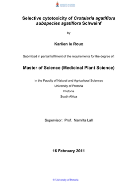 Medicinal Plant Science)