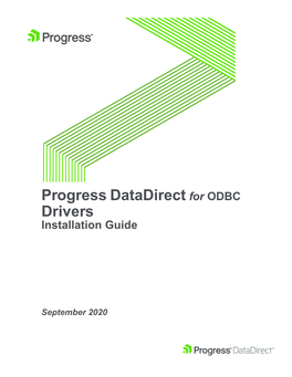 Progress Datadirect for ODBC Drivers Installation Guide