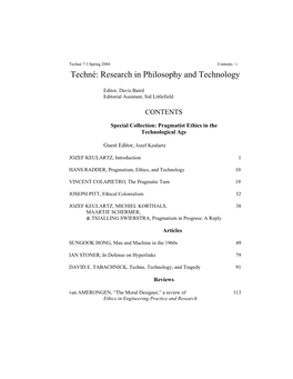 Techné: Research in Philosophy and Technology