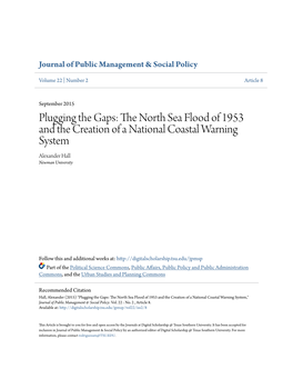 The North Sea Flood of 1953 and the Creation of a National Coastal Warning System