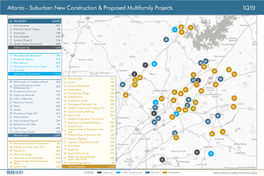 Atlanta - Suburban New Construction & Proposed Multifamily Projects 1Q19
