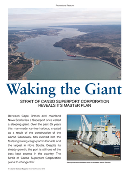 Strait of Canso Superport Corporation Reveals Its Master Plan