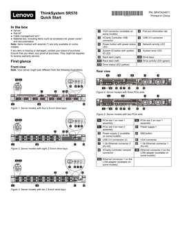 Thinksystem SR570 Quick Start