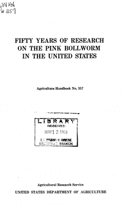 Pink Bollworm in the United States