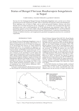 Status of Bengal Florican Houbaropsis Bengalensis in Nepal