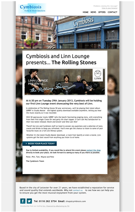 Cymbiosis and Linn Lounge Presents... the Rolling Stones