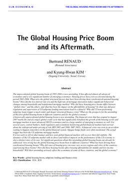 The Global Housing Price Boom and Its Aftermath