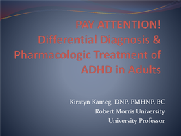 Treatment of ADHD