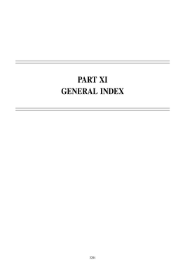 Part Xi General Index