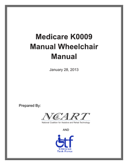 Medicare K0009 Manual Wheelchair Manual
