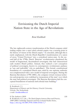 Envisioning the Dutch Imperial Nation-State in the Age of Revolutions
