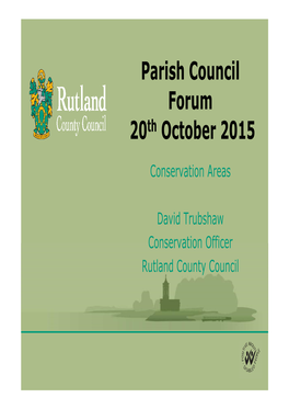 Parish Council Forum 20Th October 2015