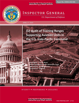 Marine Corps Air Station Yuma Capability and Capacity Gaps (U) the Marine Corps Had Capability and Capacity Gaps for Space and Electronic Warfare Systems