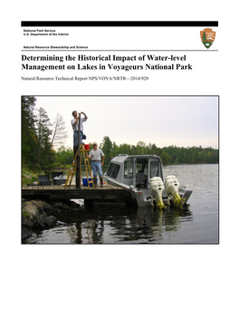 Determining the Historical Impact of Water-Level Management on Lakes in Voyageurs National Park